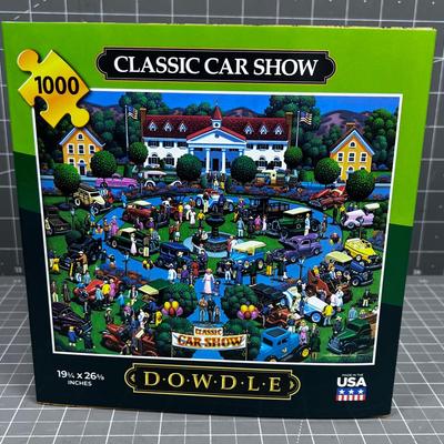 1000 Piece Puzzle, Classic Car Show, NEW Sealed