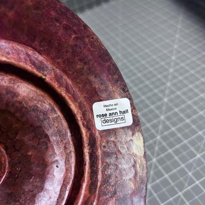 Rose Ann Hall, Designer Candle Stick, COPPER