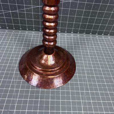 Rose Ann Hall, Designer Candle Stick, COPPER