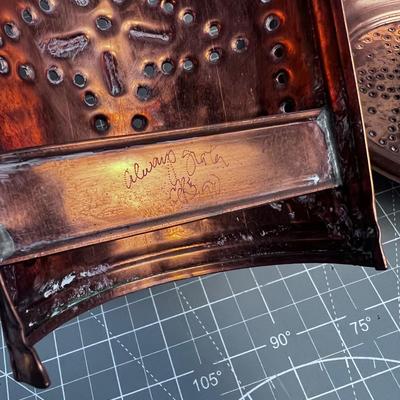 Copper Cut out Wall Hanging & Bowl