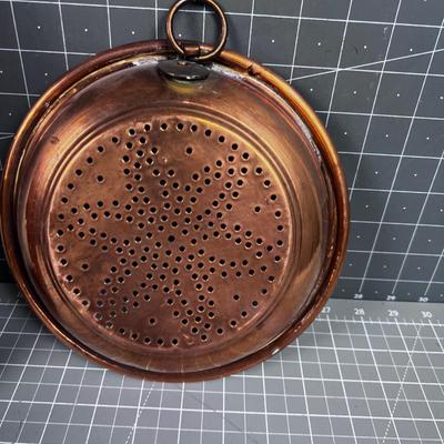 Copper Cut out Wall Hanging & Bowl