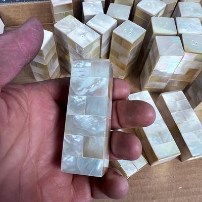 Lots of Mother of Pearl Salt & Pepper Shakers