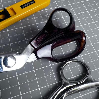 WISS Pinking Sheers, Cutco Scissors and Rotary Bladed Cutter