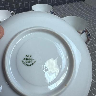 Czechoslovakia Cups and Saucers 