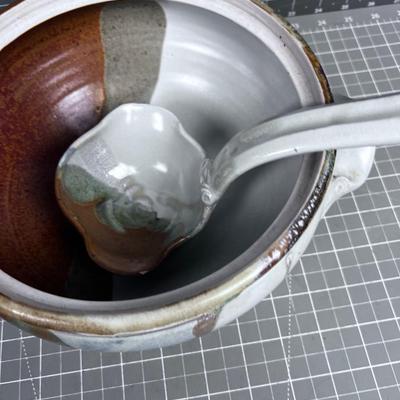 AWESOME Studio Art Pottery Soup Tureen With Ladle 