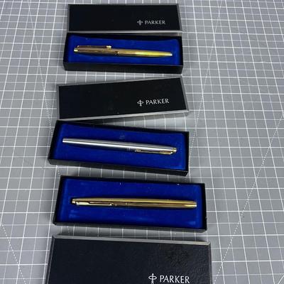 3 Parker Pens in the Box