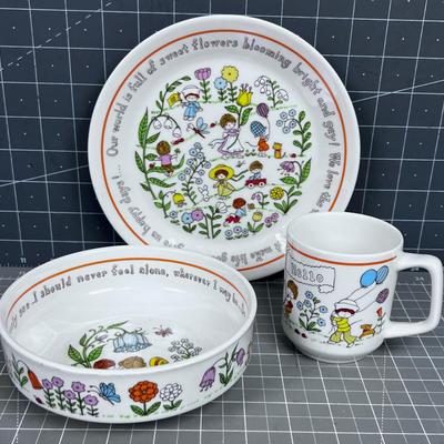 LENOX Gentle Friends Childs; Cup Bowl Plate