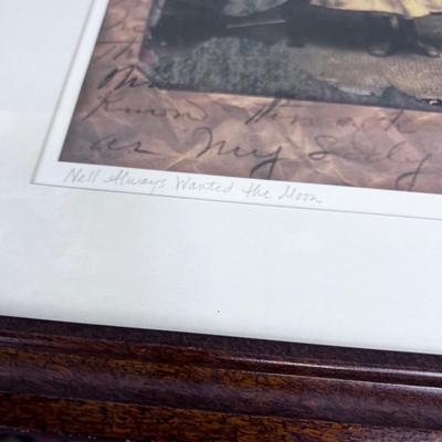 Limited Edition Print, Title: Nell Wanted the Moon. Framed & Mated