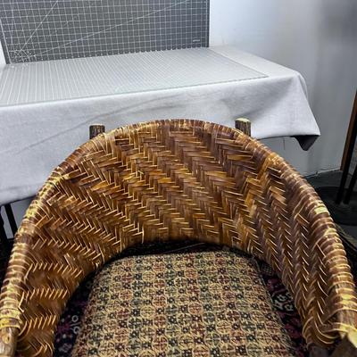Raw Hide and Hand Crafted Twig/Log CHAIR