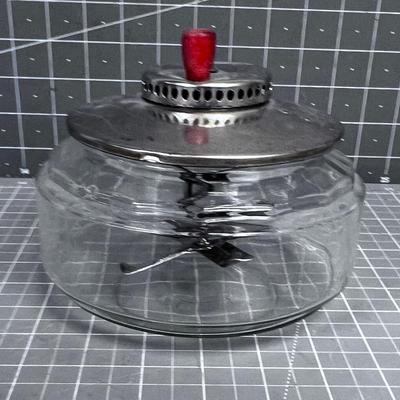 RARE! Antique Mixing Bowl With Hand Crank Mixer 