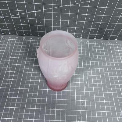 Pink Depression Glass IRIS Vase