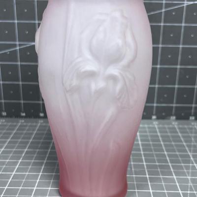 Pink Depression Glass IRIS Vase