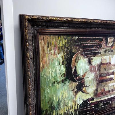 Worlds Largest oil Painting of Venice, Italy, with Dark Wood Frame