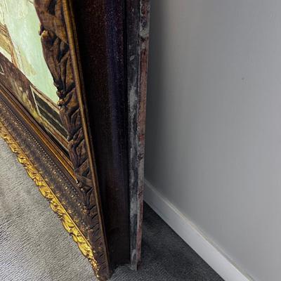 Worlds Largest oil Painting of Venice, Italy, with Dark Wood Frame