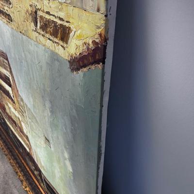 Worlds Largest oil Painting of Venice, Italy, with Dark Wood Frame