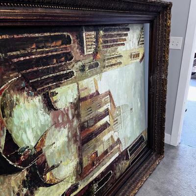 Worlds Largest oil Painting of Venice, Italy, with Dark Wood Frame