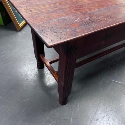 Rustic Farm House Work Table, Distressed Pine
