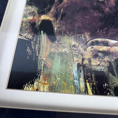Framed and Matted Lion print