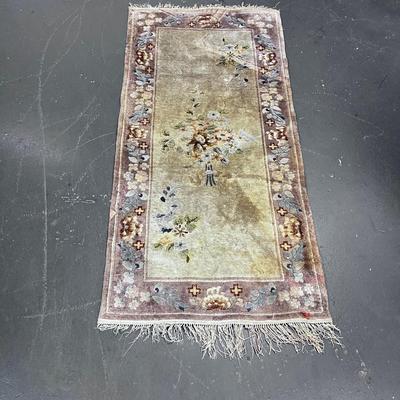 Chinese Woven Rug, Possible Silk