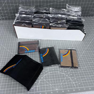 New Old Stock VELCRO Wallets; Brown, Tan & Black with a Rainbow on it