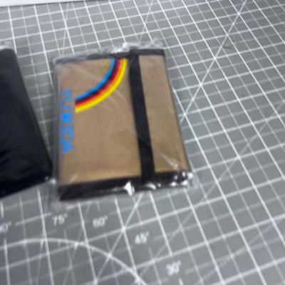 New Old Stock VELCRO Wallets; Brown, Tan & Black with a Rainbow on it