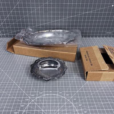 Oval & Round Silver Serving Tray POOLE Silver Company NEW 