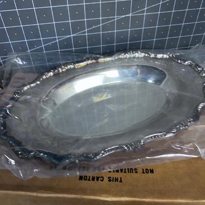 Oval & Round Silver Serving Tray POOLE Silver Company NEW 