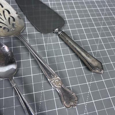 Silver Plated Serving Utensils 