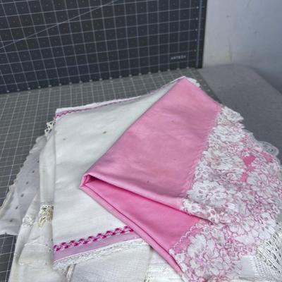 Large VINTAGE  Linens, Embroidered  