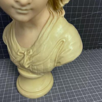Vintage Sculpture BUST French Maiden Resin 