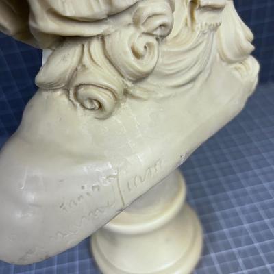 Vintage Sculpture BUST French Maiden Resin 
