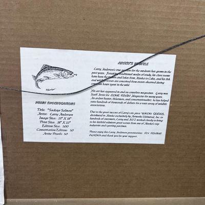Sockeye Salmon Print Framed NICE! 