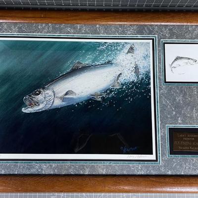 Sockeye Salmon Print Framed NICE! 
