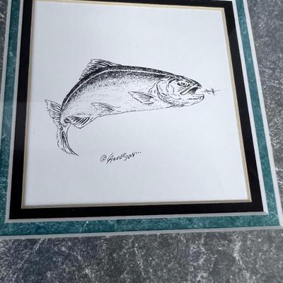 Sockeye Salmon Print Framed NICE! 