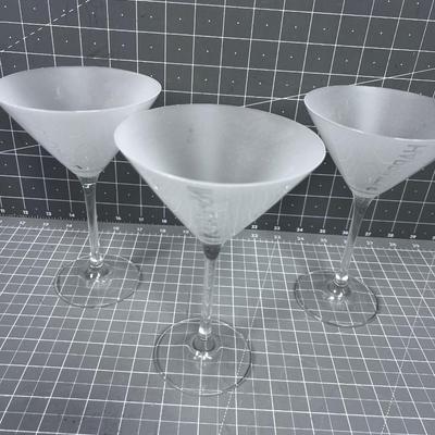 3 Martini Glasses: Abundance, Happiness and Inspiration. 