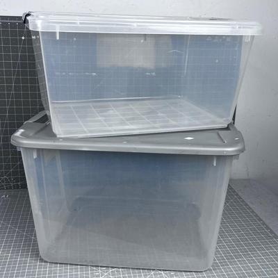 2 Clear Tubs 