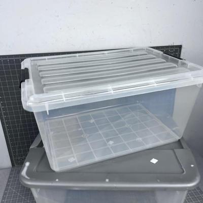 2 Clear Tubs 