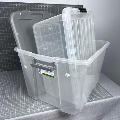 2 Clear Tubs 