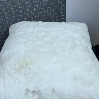 Dark Blue Green MINKY LIKE Blanket, NO TAG & Pillow
