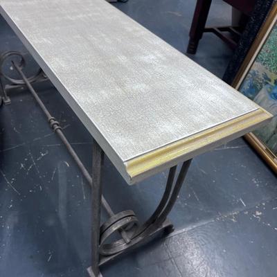 ENTRY Table, Wrought Iron with Painted Wood Top