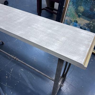 ENTRY Table, Wrought Iron with Painted Wood Top