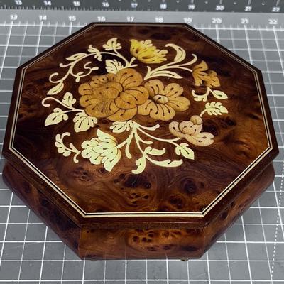 Italian Music Box with Walnut Burl Inlay