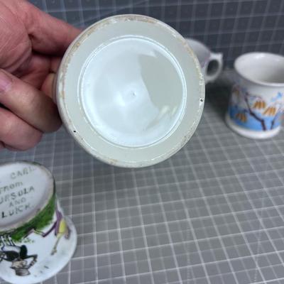 Antique Coffee Cups or Shaving Mug Collection, INTERESTING! 