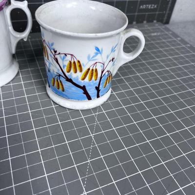 Antique Coffee Cups or Shaving Mug Collection, INTERESTING! 