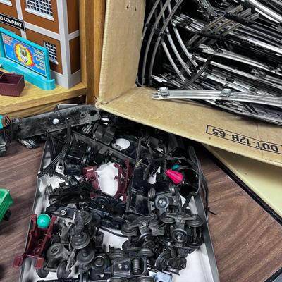 Bunch of "O" Scale Train Track, Trains, Parts Accessories - 2 BOXES 