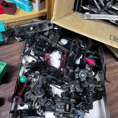 Bunch of "O" Scale Train Track, Trains, Parts Accessories - 2 BOXES 