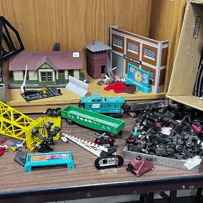 Bunch of "O" Scale Train Track, Trains, Parts Accessories - 2 BOXES 