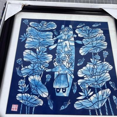 (5) Block Painting Prints Framed in Origin Boxes