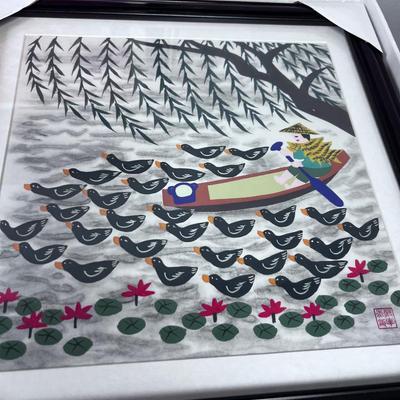 (5) Block Painting Prints Framed in Origin Boxes
