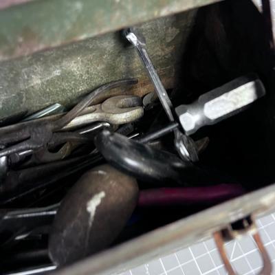 Vintage Tool Box with Tools in it